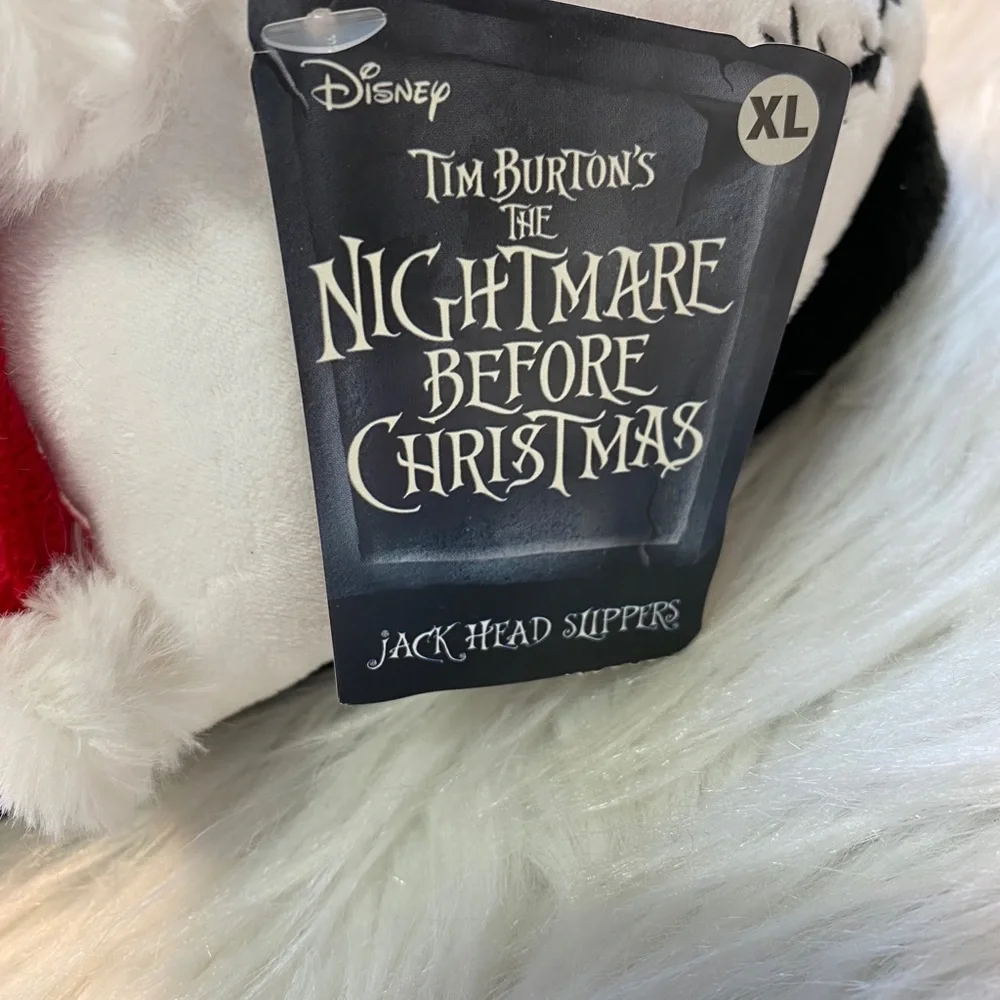 Kids XL Santa Jack Skellington Slippers